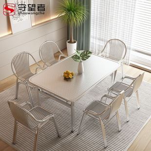 守望者 加厚不锈钢折叠桌餐桌家用吃饭桌子地摊烧烤饭店出租房