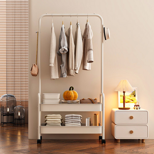 落地衣架衣帽架挂衣架猫耳风组装宿舍阳台卧室衣帽间可移动置物架