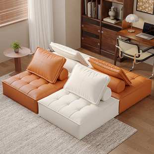 网红豆腐块沙发意式极简方块模块落地懒人小户型单人双人组合沙发