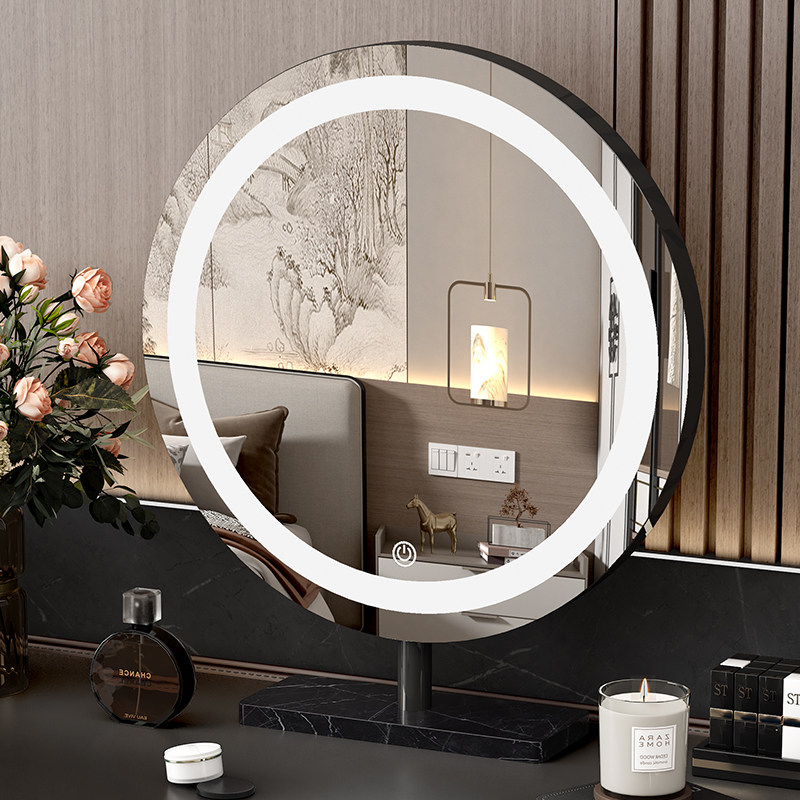 led化妆镜带灯智能轻奢高级2025新款梳妆台镜子主卧家用台式桌面