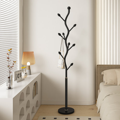 网红卧室挂衣架落地杆家用室内衣服架子收纳衣帽架简易金属置物架