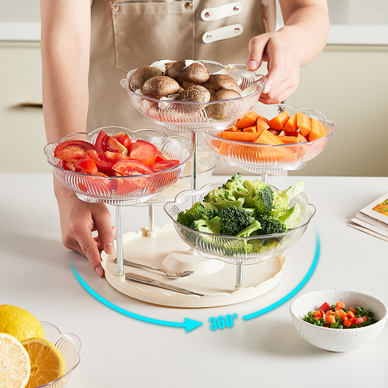 酒店凉菜冷盘架厨房放菜置物架水果盘多层火锅配菜盘糕点摆盘架子