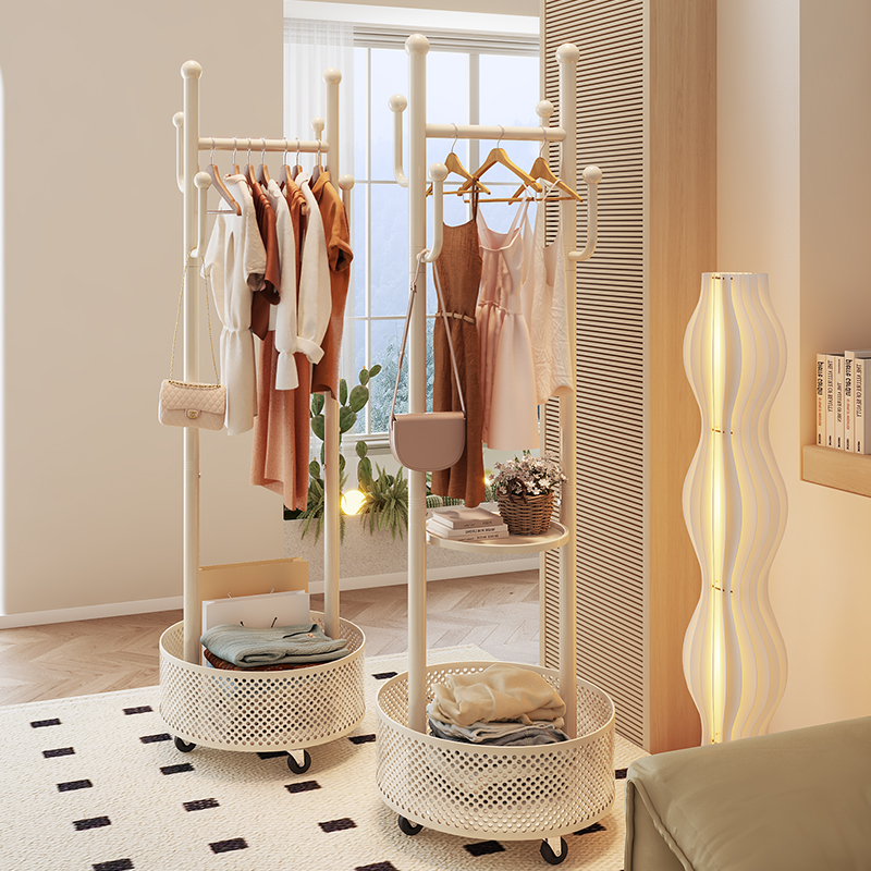 挂衣架卧室落地家用小型可移动衣帽架房间床头置物架客厅挂包神器