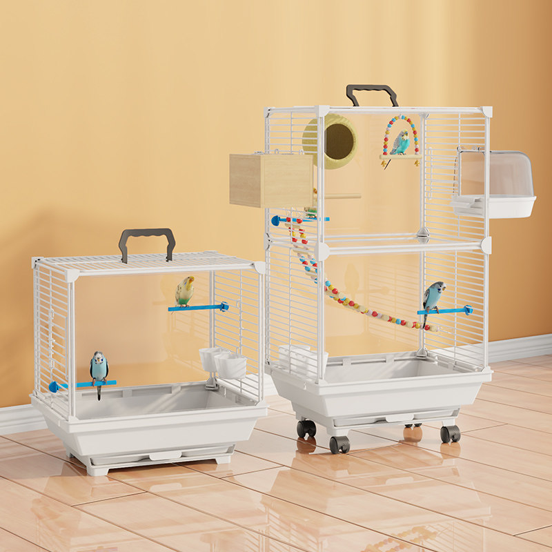 宠物鸟笼鹦鹉笼防飞溅横丝玄凤虎皮牡丹专用新型透明别墅两层大号,宠物/宠物食品及用品,鸟笼,淘宝优惠券,粉丝福利购,淘宝优惠卷