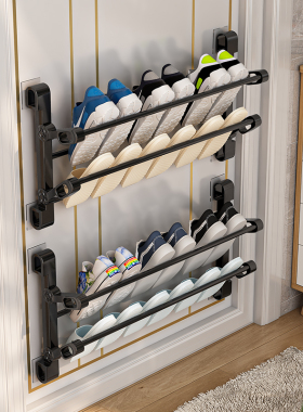 鞋架家用门口小窄多层新款2026爆款门后收纳神器壁挂式小型鞋架子