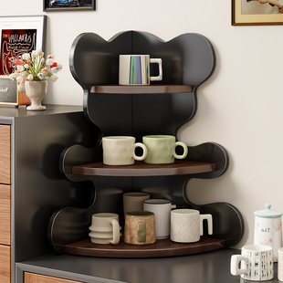 转角杯架桌面杯子收纳架亚克力置物架多层水杯架茶水间咖啡杯架子