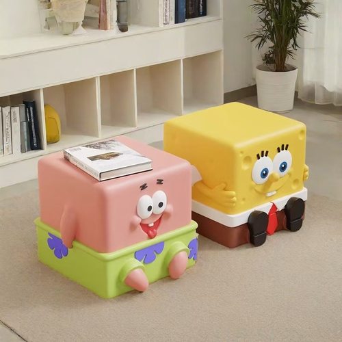 定制网红卡通雕塑海绵宝宝换鞋凳