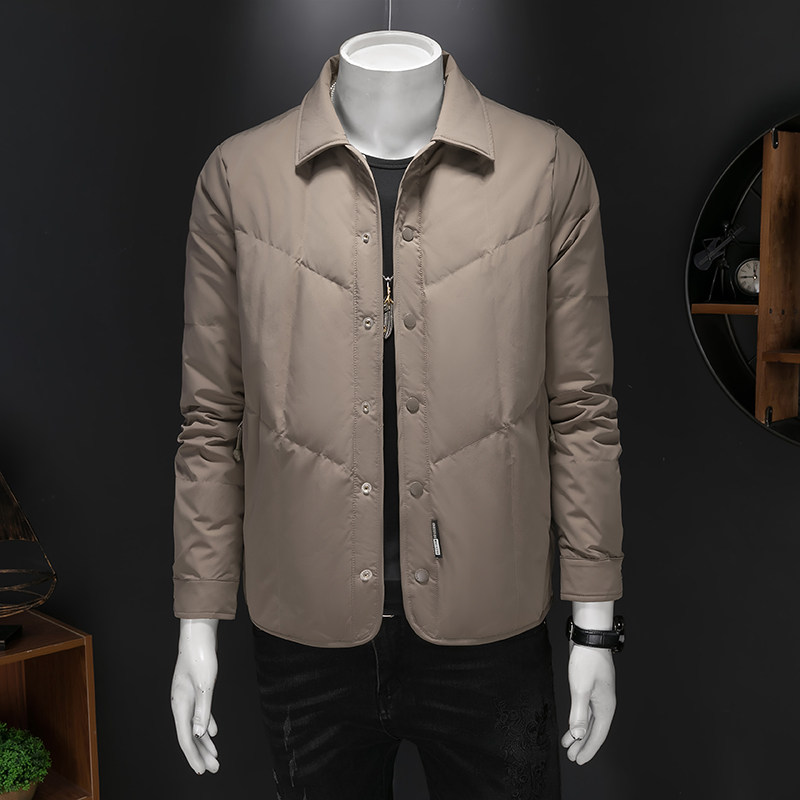 2025冬装新品男士翻领羽绒服90白鸭绒轻薄款羽绒衣25803P235，男装羽绒服，电商D260