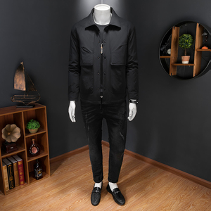 2025冬装男士翻领羽绒服白鸭绒防寒休闲外套301P195图片