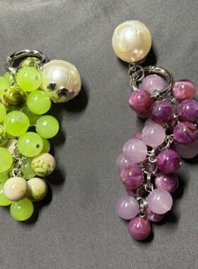 2026新款小众水晶葡萄串链配饰挂件钥匙扣耳机套防丢手机挂绳饰品