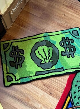 海绵宝宝地垫钱多多卫生间浴室吸水防滑脚垫客厅卧室仿羊绒脚垫