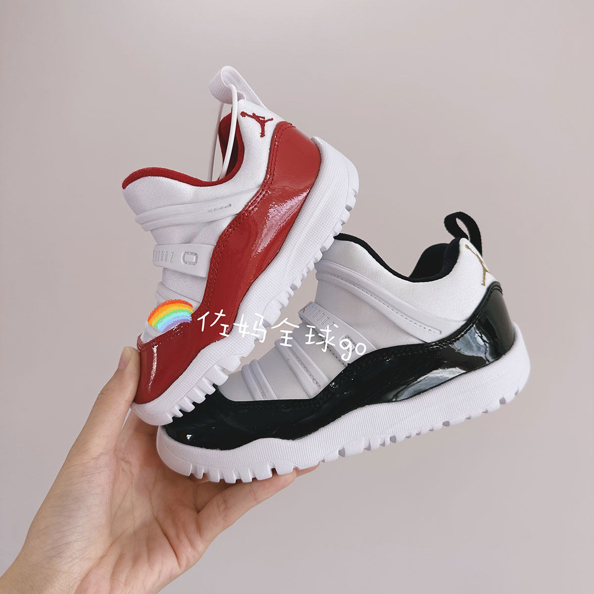 新款现货jordan 11一脚蹬童鞋轻软透气儿童运动鞋aj11大魔王 蓝蛇