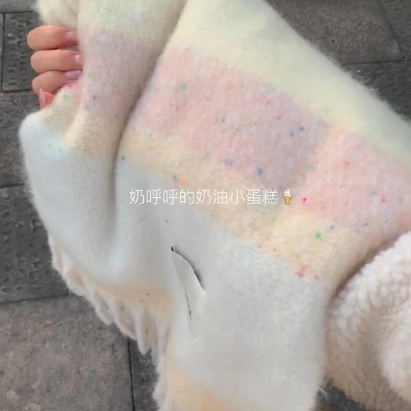 蓝色系男款格子围巾保暖百搭秋冬季学生情侣韩版长款流苏围脖女生