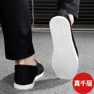 男女千层底老式布拖鞋春夏秋冬家居透气手工布棉鞋传统休闲布鞋拖