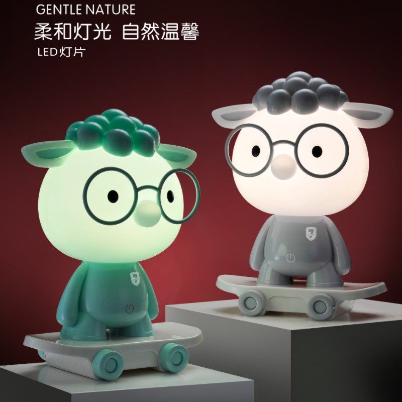 小夜灯床头睡眠灯调光半夜起床喂奶婴儿宝宝台灯护眼卡通可爱河马