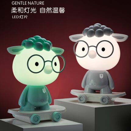 小夜灯床头睡眠灯调光半夜起床喂奶婴儿宝宝台灯护眼卡通可爱河马