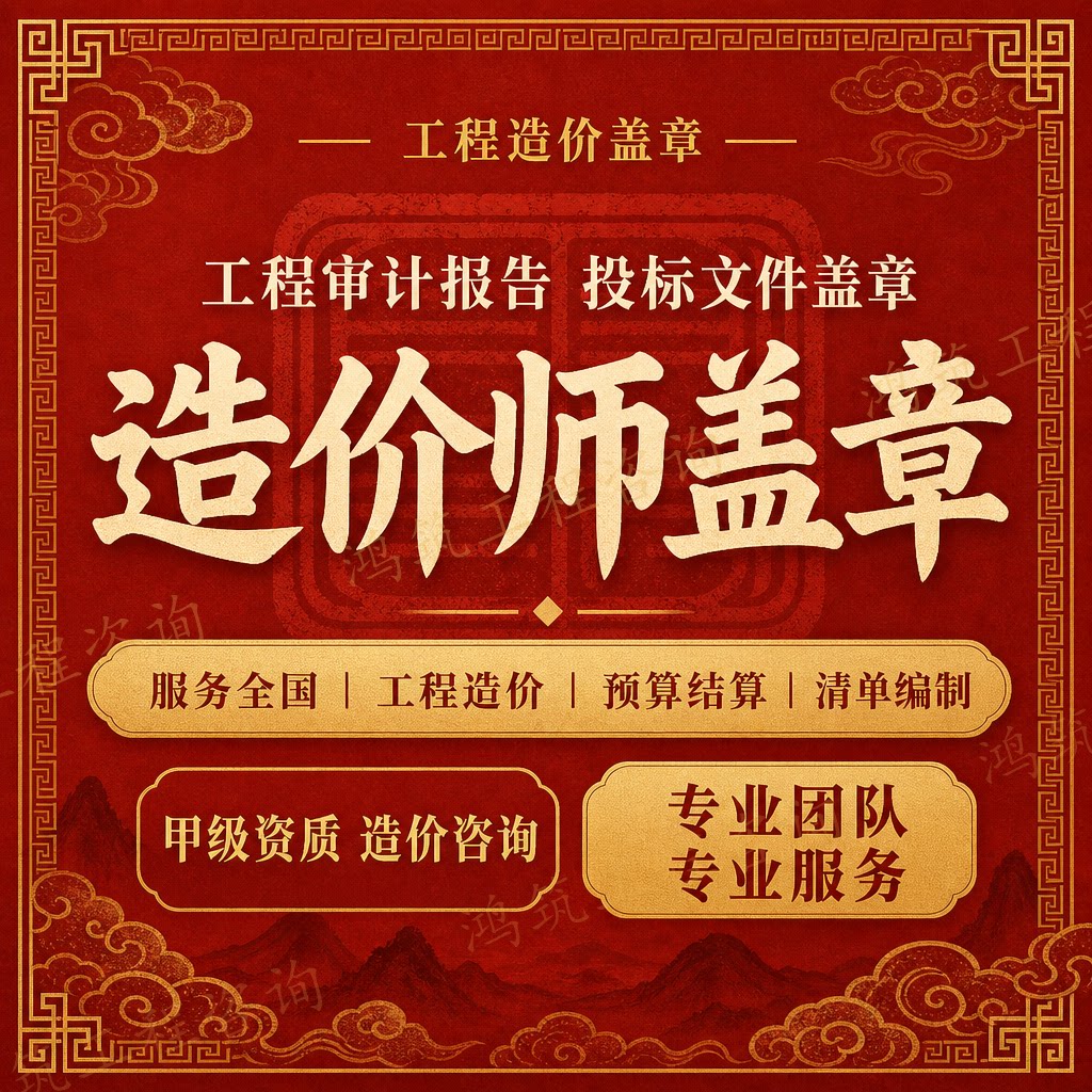 投标盖章工程出审核报告造价师盖章出委托书一级造价师盖章图片