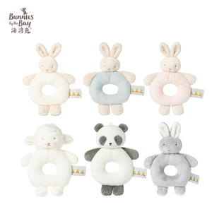 Bunnies婴儿玩具礼物小羊兔子公仔摇铃女毛绒玩偶小宝宝安抚娃娃