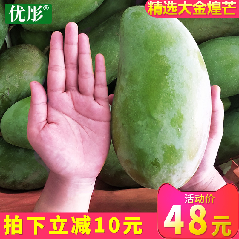 廣西百色大金煌芒果特大當季水果批發包郵 新鮮10斤整箱大青芒