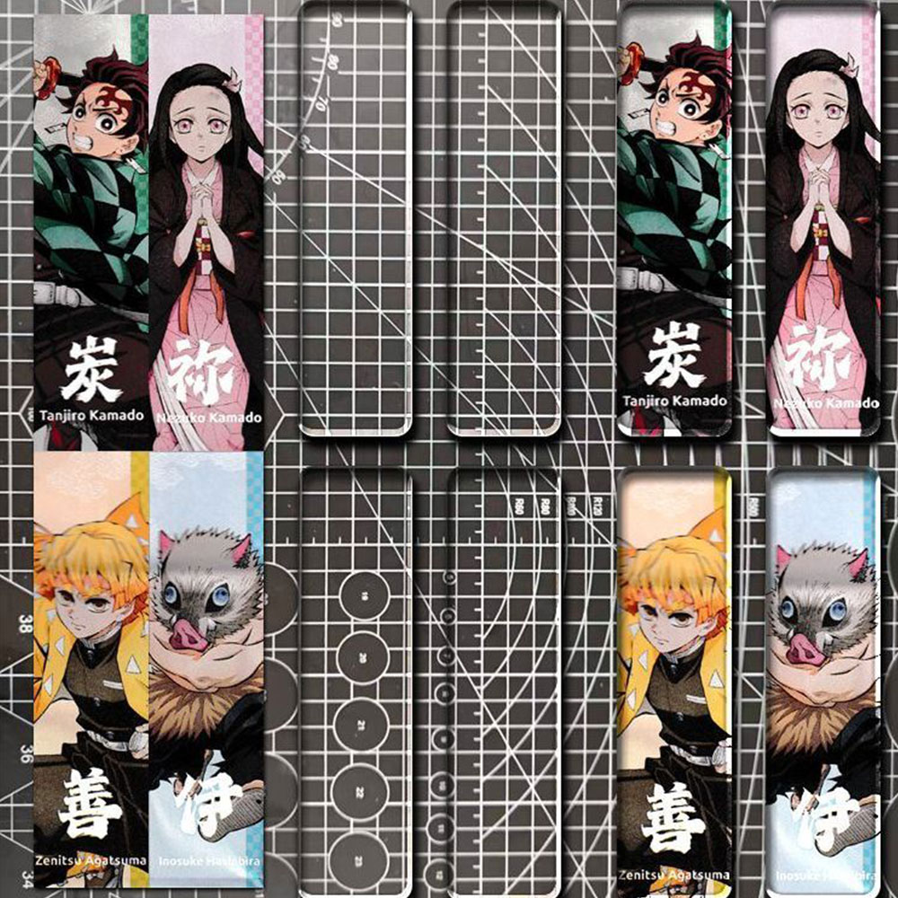 自制瑞幸联名鬼灭之刃冰箱贴自带背胶亚克力材料包磁吸改造周边
