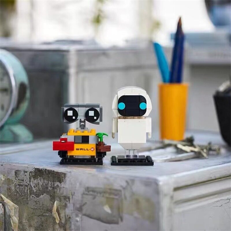 중국 빌딩 블록 디즈니 WALL-E EVA 및 WALL-E 40619 BRICKHEAD 어린이 조립 장난감