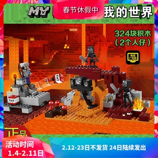 中国积木我的世界21126冥界凋零巫师儿童拼装玩具男孩玩具10469
