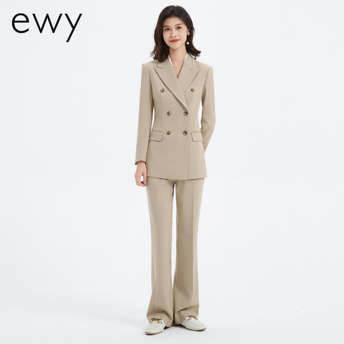 秋冬新款卡其色职业西装套