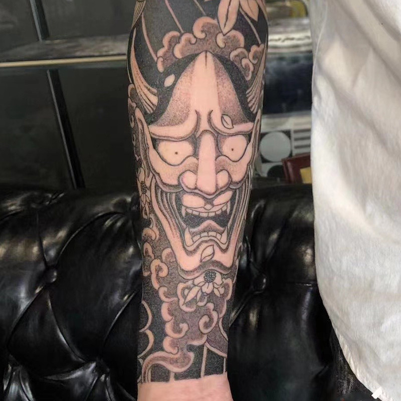 【2张般若花臂】草本纹身贴纸防水持久男果汁半逼真半臂小臂