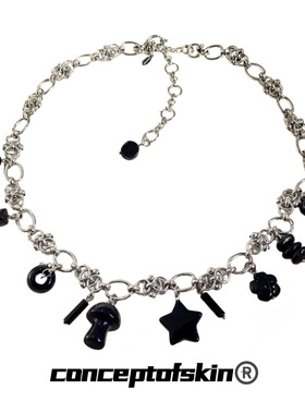 【明星同款】conceptofskin 2025春季手作设计配饰｜黑色童话项链