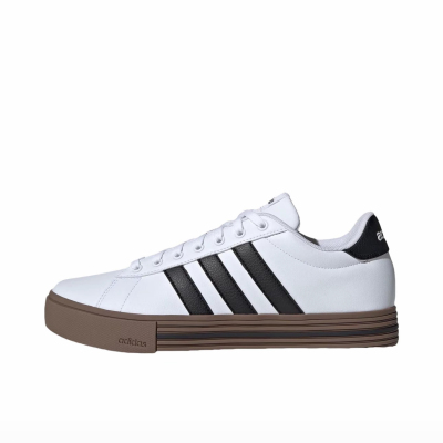 adidas neo DAILY 4.0 轻便舒适 防滑耐磨 板鞋 白色/黑色/树脂黄
