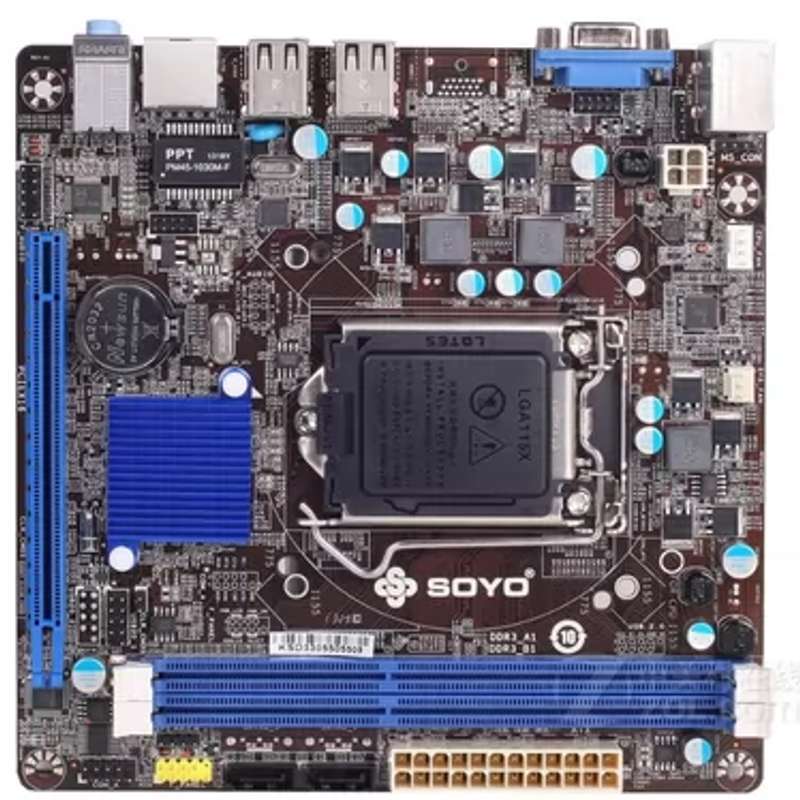 梅捷SY-H61L-M V2.0 17x17 迷你小板 H61主板 ITX HTPC支持G1620图片