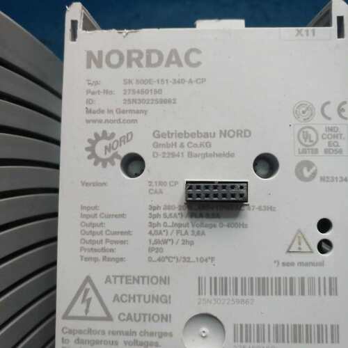 NORD诺德变频器 SK 500E-151-340-A-CP SK500E-550-340-A-CP议价