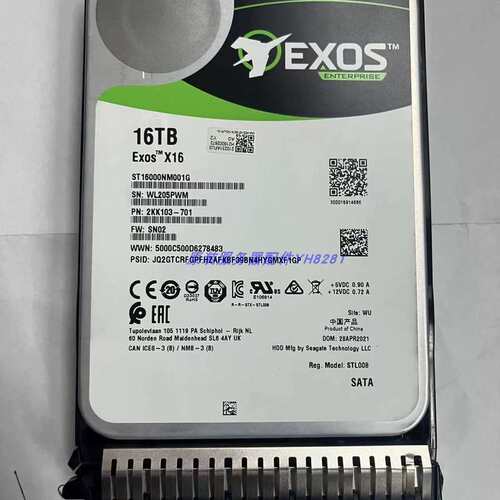 H3C华三 16T SATA 7.2K 3.5通用硬盘模块 0231AFU3 ST16000NM001G