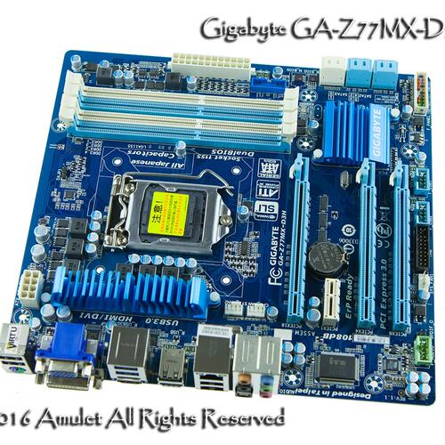 / GA-Z77MX-D3H，M-ATX Z77，支持SLI，4槽内存议价