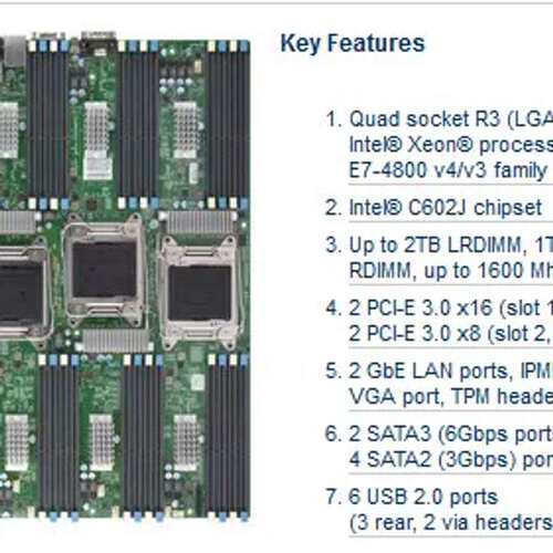 SuperMicro X10QBL 服务器主板 4路 E7 V3V4议价
