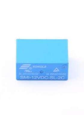 SMI-12VDC-SL-2C 功率继电器 12V继电器 双刀双掷 蓝色 DIP,13x29