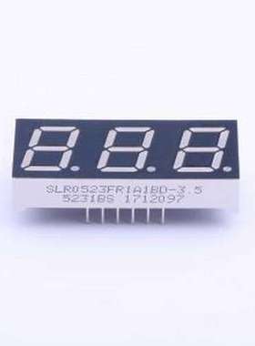 SLR0523FR1A1BD-3.5 LED数码管 3位0.52英寸红色数码管 共阳极 插