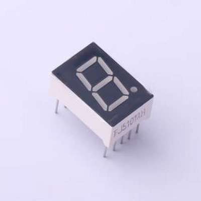 FJ5101AH 10PIN LED数码管 一位0.5英寸红色共阴数码管双排脚 插