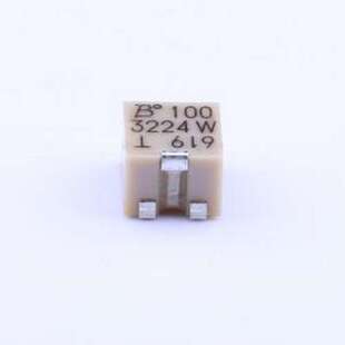 3224W-1-100E 可调电阻/电位器 10Ω ±10% SMD-3P,4.8x3.5mm
