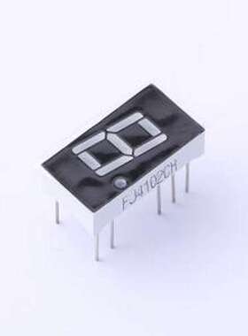 FJ4102CH LED数码管 1位0.4英寸共阴红光 4、12公共脚 左右脚 数