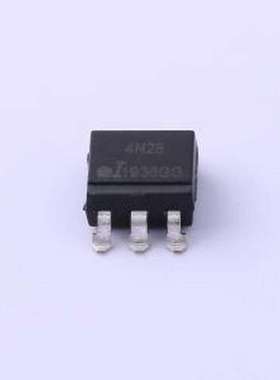 4N25SM 晶体管输出光耦 DC输入 隔离电压(rms):5300V SMD-6P