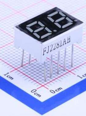 FJ2281AH LED数码管 2位0.28英寸红色数码管 共阴极 插件