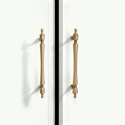 法式复古轻奢黄铜柜门拉手衣柜门抽屉橱柜鞋柜家具美式古铜色把手