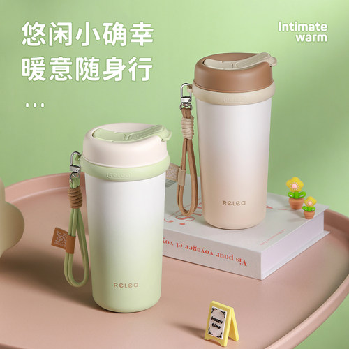 316L内胆茶水分离便携提绳