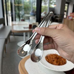 家用元宝勺304不锈钢勺子儿童汤勺宝宝饭勺长柄餐勺汤匙