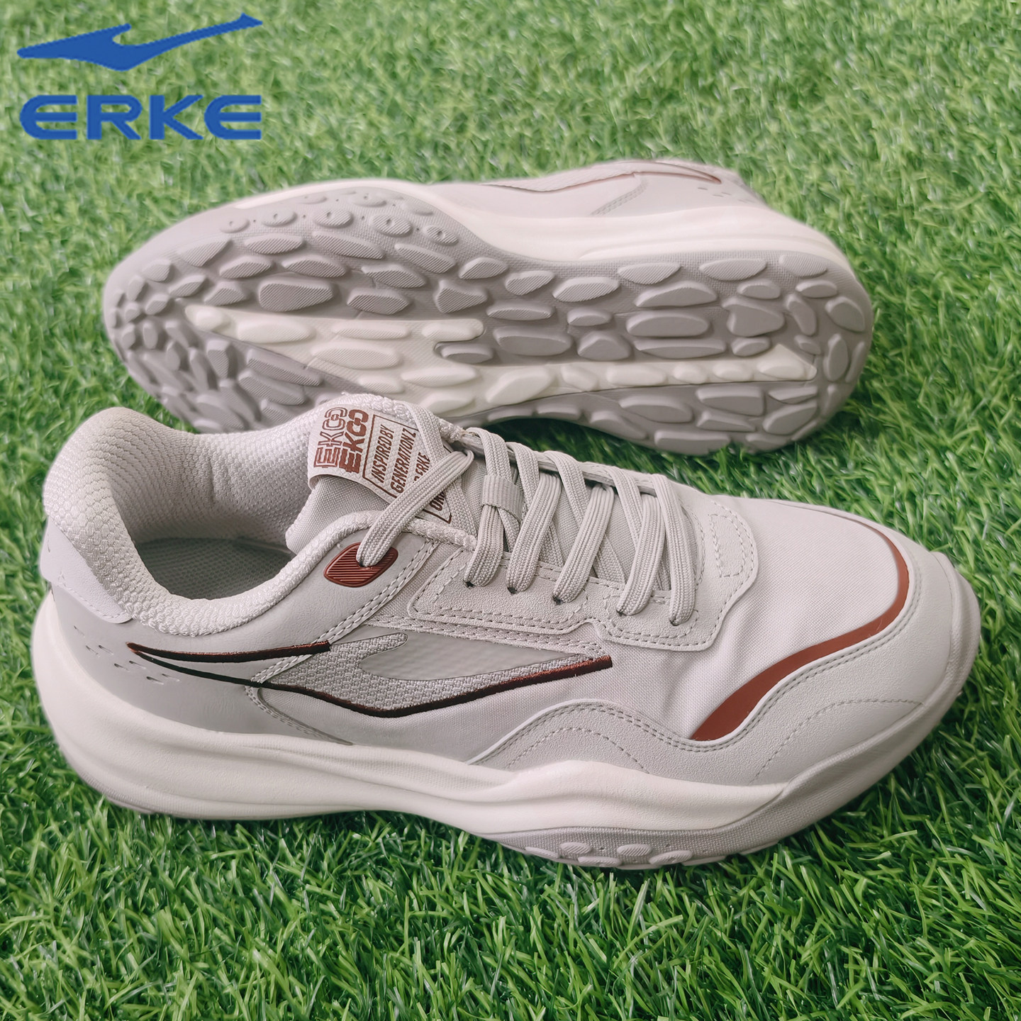 鸿星尔克奶酪男鞋秋冬新款复古老爹鞋百搭休闲轻便防滑耐磨阿甘鞋