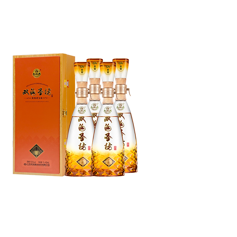 【酒厂直营】双沟圣坊52度(1L+50mL)*4瓶整箱浓香白酒官方旗舰店