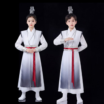 六一儿童小学生演出服中国古典舞蹈汉服男女通用壮志少年行表演服