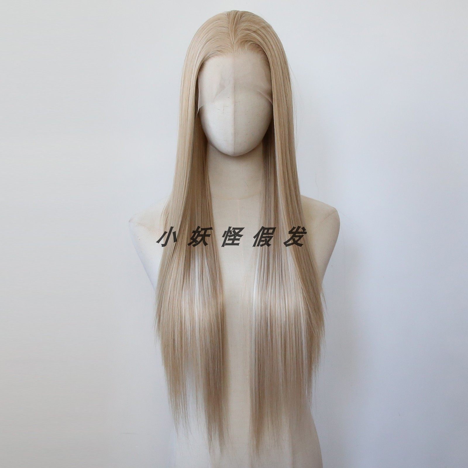 砂金棕色前蕾丝化纤高温丝假发浅棕逼真自然欧美长直发整顶假发套