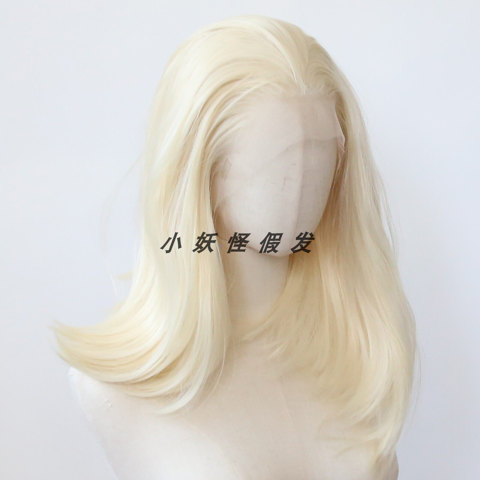 金色内扣齐肩波波头前蕾丝化纤高温丝假发Bob欧美短发整顶假发套